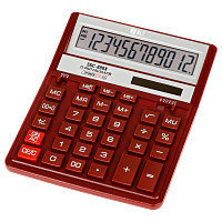 Калькулятор настольный Eleven SDC-888X-RD, 12 разрядов, двойное питание, 158*203*31мм, красный фото Калькулятор настольный Eleven SDC-888X-RD, 12 разрядов, двойное питание, 158*203*31мм, красный