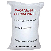 Средство дезинфицирующее ХЛОРАМИН-Б технический, Россия, пакет 300 г, АКВА, честный знак
