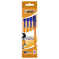 Ручки шариковые BIC "Orange Original", НАБОР 4 шт., СИНИЕ, узел 0,8 мм, линия письма 0,3 мм, пакет, 8308521 фото Ручки шариковые BIC "Orange Original", НАБОР 4 шт., СИНИЕ, узел 0,8 мм, линия письма 0,3 мм, пакет, 8308521