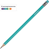 Карандаш чернографитный HB с ластиком Kores Collage Style Pastel заточенный трехгранный фото Карандаш чернографитный HB с ластиком Kores Collage Style Pastel заточенный трехгранный