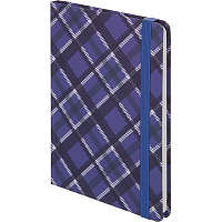 Ежедневник недатированный Attache Tartan 7БЦ Soft Touch А5 128 листов синий с фиксирующей резинкой фото Ежедневник недатированный Attache Tartan 7БЦ Soft Touch А5 128 листов синий с фиксирующей резинкой