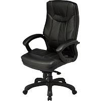 Кресло для руководителя Easy Chair CS608Е черное (натуральная кожа с компаньоном, пластик) фото Кресло для руководителя Easy Chair CS608Е черное (натуральная кожа с компаньоном, пластик)