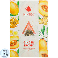 Чай зеленый Niktea Имбирный Тропик 15 пакетиков фото Чай зеленый Niktea Имбирный Тропик 15 пакетиков
