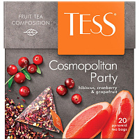 Чай фруктовый Tess Cosmopolitan Party 20 пирамидок (грейпфрут, клюква) фото Чай фруктовый Tess Cosmopolitan Party 20 пирамидок (грейпфрут, клюква)