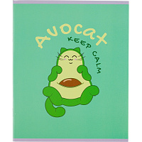 Тетрадь общая №1 School Avocat А5 48 листов в клетку на скрепке обложка с рисунком ВД-лак