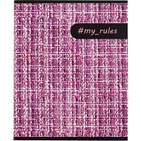 Тетрадь общая №1 School Fashion Твид А5 48 листов в клетку на скрепке обложка розовая ВД-лак