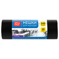 Мешки для мусора 240л OfficeClean ПВД, 93*130см, 45мкм, 10шт., прочные, черные, в рулоне фото Мешки для мусора 240л OfficeClean ПВД, 93*130см, 45мкм, 10шт., прочные, черные, в рулоне