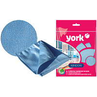 Салфетка для стекол и зеркал York микрофибра, 30*30см, европодвес фото Салфетка для стекол и зеркал York микрофибра, 30*30см, европодвес