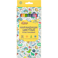 Карандаши цветные №1 School Отличник 12 карандашей 12 цветов шестигранные, пластиковые фото Карандаши цветные №1 School Отличник 12 карандашей 12 цветов шестигранные, пластиковые