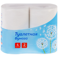 Бумага туалетная OfficeClean, 2-слойная, 4шт., 37,5м/рул.,тиснение, белая фото Бумага туалетная OfficeClean, 2-слойная, 4шт., 37,5м/рул.,тиснение, белая