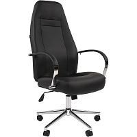 Кресло для руководителя Easy Chair 555 TPU черное (искусственная кожа, металл) фото Кресло для руководителя Easy Chair 555 TPU черное (искусственная кожа, металл)