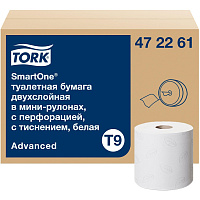 Бумага туалетная рулонная с центральной вытяжкой Торк (Tork) SmartOne Advanced T9 2-слойная белая 12 рулонов по 118 метров (472261) фото Бумага туалетная рулонная с центральной вытяжкой Торк (Tork) SmartOne Advanced T9 2-слойная белая 12 рулонов по 118 метров (472261)