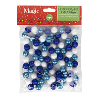 Бусы новогодние на елку Magic Time Голубые тона 170 см из пенополистирола фото Бусы новогодние на елку Magic Time Голубые тона 170 см из пенополистирола