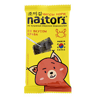 Чипсы-нори Naitori со вкусом краба 3 г 10 штук в упаковке фото Чипсы-нори Naitori со вкусом краба 3 г 10 штук в упаковке