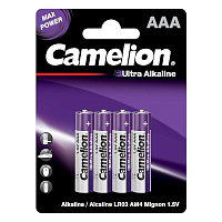 Батарейка AAA мизинчиковая Camelion Ultra (4 штуки в упаковке) фото Батарейка AAA мизинчиковая Camelion Ultra (4 штуки в упаковке)