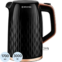 Чайник электрический BRAYER 1061BR, STRIX,3000 Вт,1,7 л,пласт.кор,автооткл