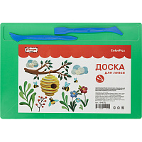 Доска для лепки Комус Класс (№1 School) ColorPics А4 с двумя стеками зеленая фото Доска для лепки Комус Класс (№1 School) ColorPics А4 с двумя стеками зеленая