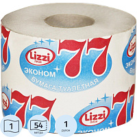 Бумага туалетная Lizzi 1-слойная серая 54 метра фото Бумага туалетная Lizzi 1-слойная серая 54 метра