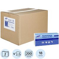 Полотенца бумажные листовые Luscan PROFESSIONAL H3 V-сложение (ZZ) 2-слойные белые 18 пачек по 200 листов фото Полотенца бумажные листовые Luscan PROFESSIONAL H3 V-сложение (ZZ) 2-слойные белые 18 пачек по 200 листов
