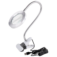 Лупа настольная на прищепке с LED-ПОДСВЕТКОЙ, диаметр 75 мм, увеличение 3, BRAUBERG, 455931 фото Лупа настольная на прищепке с LED-ПОДСВЕТКОЙ, диаметр 75 мм, увеличение 3, BRAUBERG, 455931
