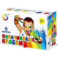 Краски пальчиковые комб. Азбука Цвета набор 6цв.х40мл 91К-6.40-00 фото Краски пальчиковые комб. Азбука Цвета набор 6цв.х40мл 91К-6.40-00