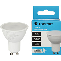 Лампа светодиодная TOPFORT 6 Вт GU10 (MR, 4000 K, 430 Лм, 220 В) фото Лампа светодиодная TOPFORT 6 Вт GU10 (MR, 4000 K, 430 Лм, 220 В)
