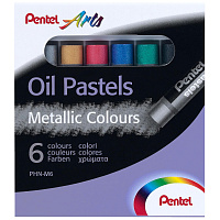 Пастель масляная Pentel Arts круглая 6 цветов в картонной коробке фото Пастель масляная Pentel Arts круглая 6 цветов в картонной коробке