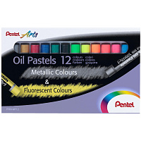 Пастель масляная Pentel Arts круглая 12 цветов фото Пастель масляная Pentel Arts круглая 12 цветов