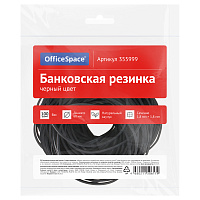 Банковская резинка 100г OfficeSpace, диаметр 60мм, черный, опп пакет с европодвесом фото Банковская резинка 100г OfficeSpace, диаметр 60мм, черный, опп пакет с европодвесом