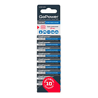 Батарейка AAA мизинчиковая GoPower Super Power Alkaline (10 штук в упаковке) фото Батарейка AAA мизинчиковая GoPower Super Power Alkaline (10 штук в упаковке)