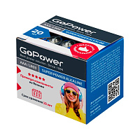 Батарейка AAA мизинчиковая GoPower Super Power Alkaline (20 штук в упаковке) фото Батарейка AAA мизинчиковая GoPower Super Power Alkaline (20 штук в упаковке)