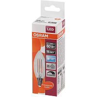 Лампа светодиодная Osram 5 Вт Е14 (В, 4000 К, 520 Лм, 220 В, 4058075230385) фото Лампа светодиодная Osram 5 Вт Е14 (В, 4000 К, 520 Лм, 220 В, 4058075230385)