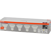Лампа светодиодная Osram 10 Вт GU10 (PAR, 3000 К, 800 Лм, 220 В, 5 штук в упаковке, 4058075585010) фото Лампа светодиодная Osram 10 Вт GU10 (PAR, 3000 К, 800 Лм, 220 В, 5 штук в упаковке, 4058075585010)