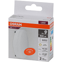 Лампа светодиодная Osram 12 Вт GX53 (GX, 3000 К, 960 Лм, 220 В, 4058075582156) фото Лампа светодиодная Osram 12 Вт GX53 (GX, 3000 К, 960 Лм, 220 В, 4058075582156)