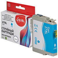 Картридж струйный Sakura C13T27124022 (27XL Cyan) для Epson голубой совместимый повышенной емкости фото Картридж струйный Sakura C13T27124022 (27XL Cyan) для Epson голубой совместимый повышенной емкости