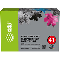 Чернила Cactus CS-GI41PGBK/C/M/Y для Canon цветные совместимые фото Чернила Cactus CS-GI41PGBK/C/M/Y для Canon цветные совместимые