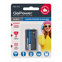 Батарейка крона (6LR61) GoPower Super Power Alkaline фото Батарейка крона (6LR61) GoPower Super Power Alkaline