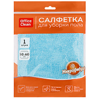 Салфетка для мытья пола OfficeClean "Премиум", голубая, микрофибра, 50*60см, индивид. упаковка фото Салфетка для мытья пола OfficeClean "Премиум", голубая, микрофибра, 50*60см, индивид. упаковка