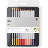 Набор цветных карандашей Winsor&Newton, 24цв., в метал коробке фото Набор цветных карандашей Winsor&Newton, 24цв., в метал коробке