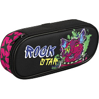 Пенал односекционный Комус Класс Rock Star черный фото Пенал односекционный Комус Класс Rock Star черный