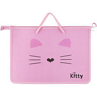 Папка для тетрадей Комус Класс Kitty А4 на молнии фото Папка для тетрадей Комус Класс Kitty А4 на молнии
