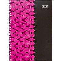 Бизнес-тетрадь Attache А4 60 листов 60 г/кв.м в клетку на спирали (обложка комбинированная, ВД-лак)