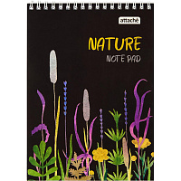 Блокнот Attache Nature Black flowers А5 60 листов разноцветный в клетку на спирали ВД-лак (146x204 мм) фото Блокнот Attache Nature Black flowers А5 60 листов разноцветный в клетку на спирали ВД-лак (146x204 мм)