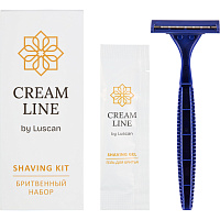 Набор бритвенный Luscan Cream Line картон (гель для бритья - 1 шт, станок - 1 шт, 200 штук в упаковке) фото Набор бритвенный Luscan Cream Line картон (гель для бритья - 1 шт, станок - 1 шт, 200 штук в упаковке)