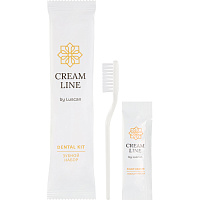 Набор зубной Luscan Cream Line флоу-пак (зубная щетка - 1 шт, зубная паста - 1 шт, 300 штук в упаковке) фото Набор зубной Luscan Cream Line флоу-пак (зубная щетка - 1 шт, зубная паста - 1 шт, 300 штук в упаковке)