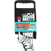 Набор ключей трещоточный механизм, шарнир 7 шт 72 зуба Sturm! 1045-04-S2