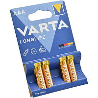 Батарейка AAA мизинчиковая Varta Longlife (4 штуки в упаковке) фото Батарейка AAA мизинчиковая Varta Longlife (4 штуки в упаковке)