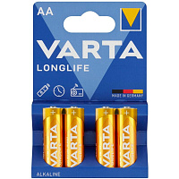 Батарейка AA пальчиковая Varta Longlife (4 штуки в упаковке, 4106101414) фото Батарейка AA пальчиковая Varta Longlife (4 штуки в упаковке, 4106101414)