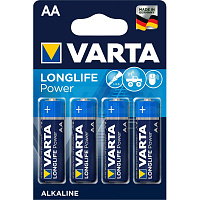Батарейка AA пальчиковая Varta Longlife Power (4 штуки в упаковке, 4906121414) фото Батарейка AA пальчиковая Varta Longlife Power (4 штуки в упаковке, 4906121414)
