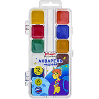 Краски акварельные Комус Класс Максики медовые 12 цветов фото Краски акварельные Комус Класс Максики медовые 12 цветов